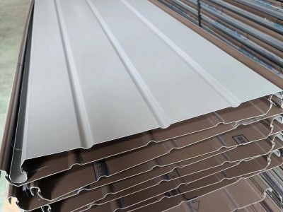 65-400铝镁锰屋面板直立锁边氟碳漆面