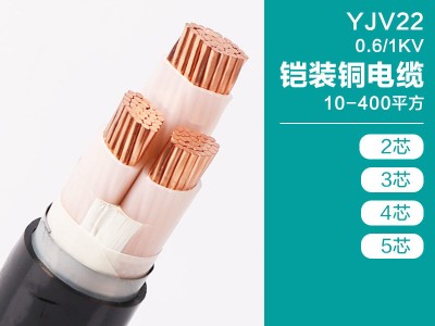 河南胜华YJV22-0.6/1KV铠装铜带交联铜芯电力电缆线