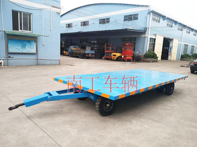 6吨平板拖车蓝色 带减震带刹车工具拖车