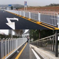 市政道路护栏生产厂家马路栅栏分隔栏杆 人行道安全护栏定制