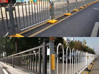 城市道路机非隔离护栏按图生产厂家 人行道分隔栏杆交通护栏