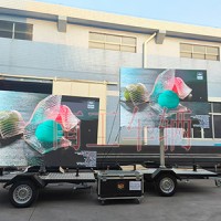 0.2吨户外LED广告拖车 全挂工具拖车