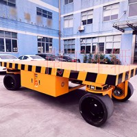 20吨无轨电动平板车 重型电动工具拖车
